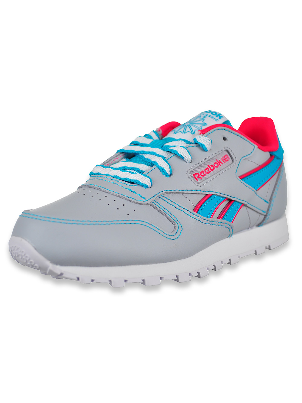 reebok gray and pink sneakers