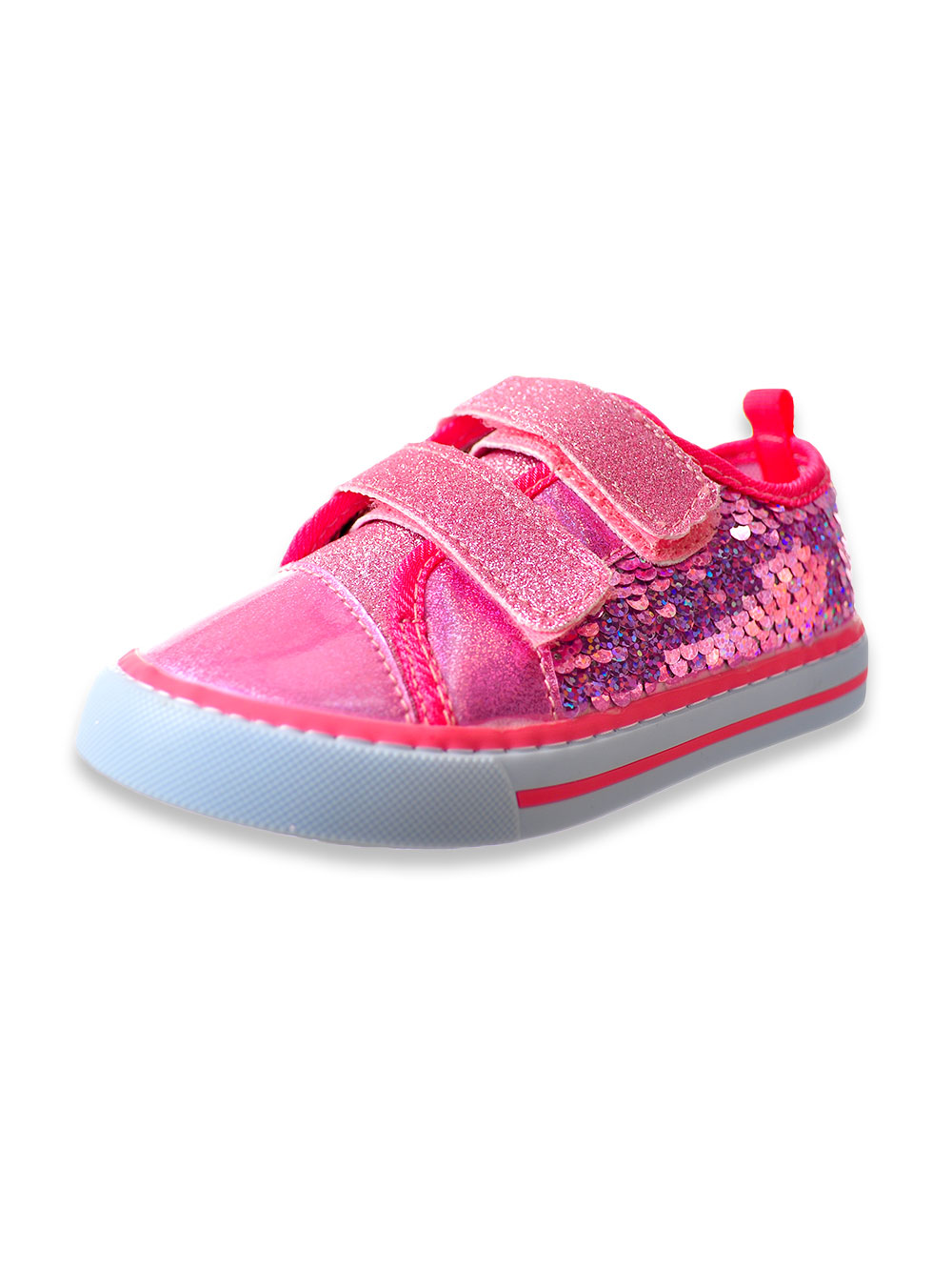 Girls Pink and Multicolor Sneakers