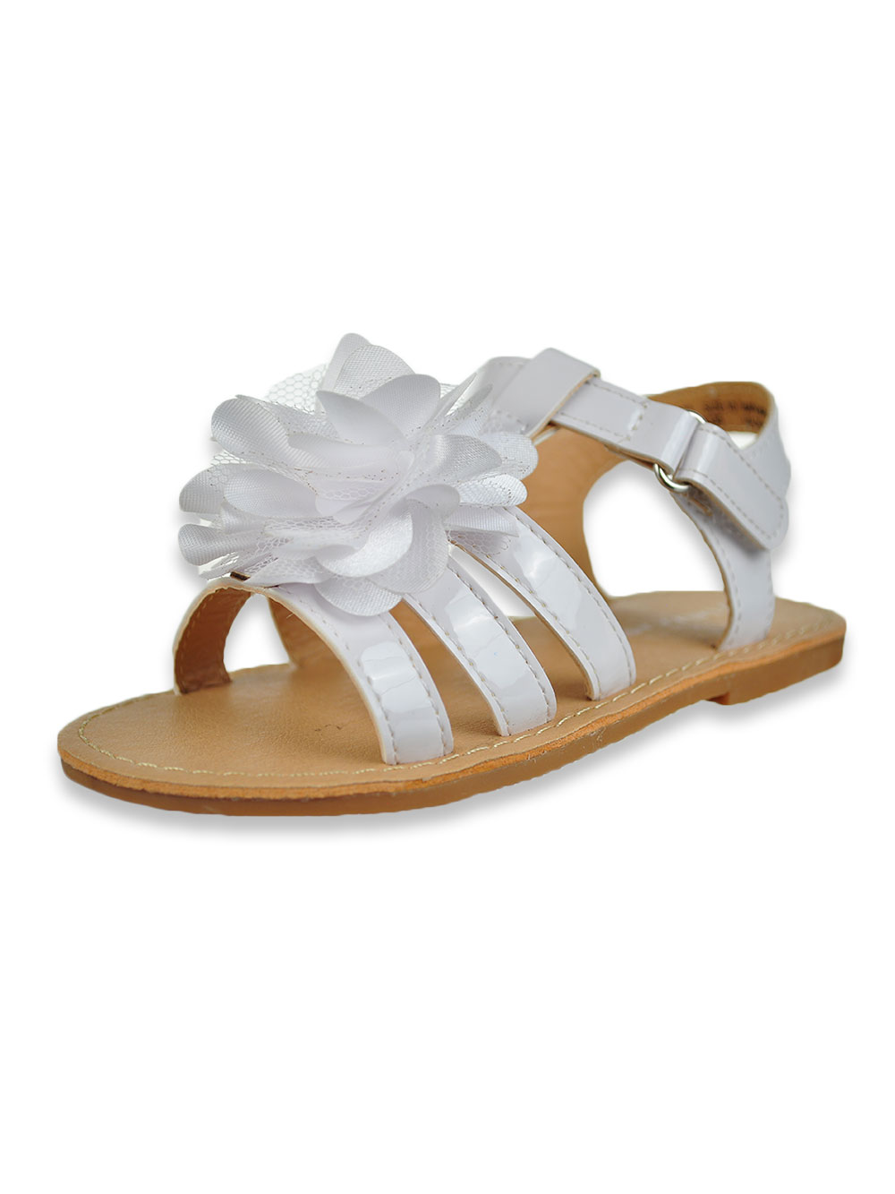 White and Multicolor Sandals