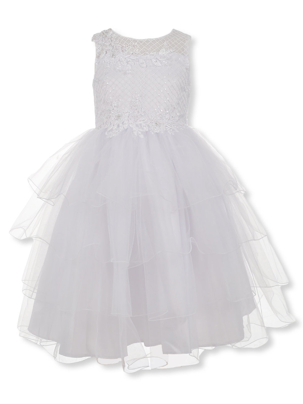 Embroidered Pearl Tulle Dress