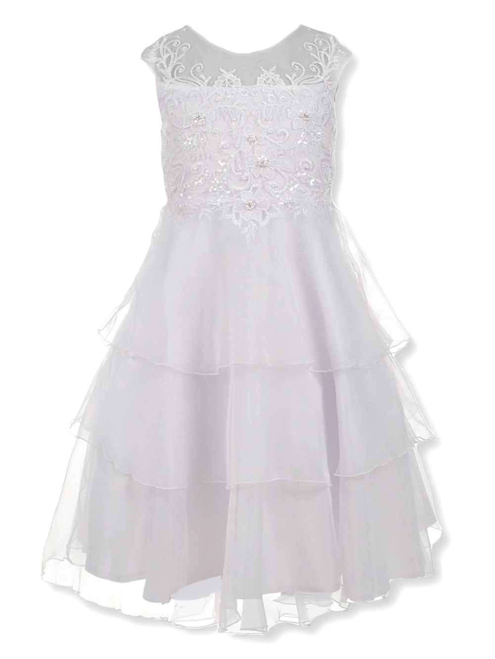 girls white occasion dress