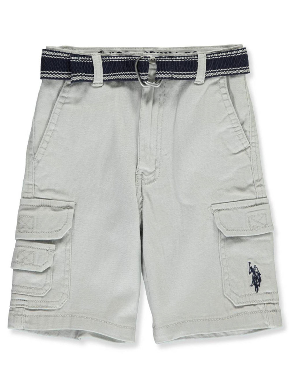 gray polo shorts