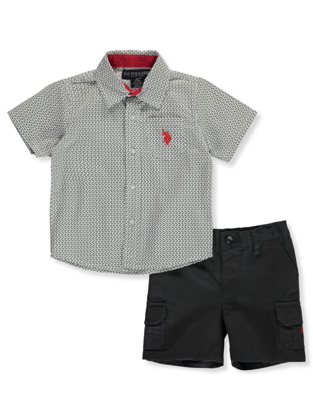 Polo Assn U.S Girls Fashion Top and Skort Set