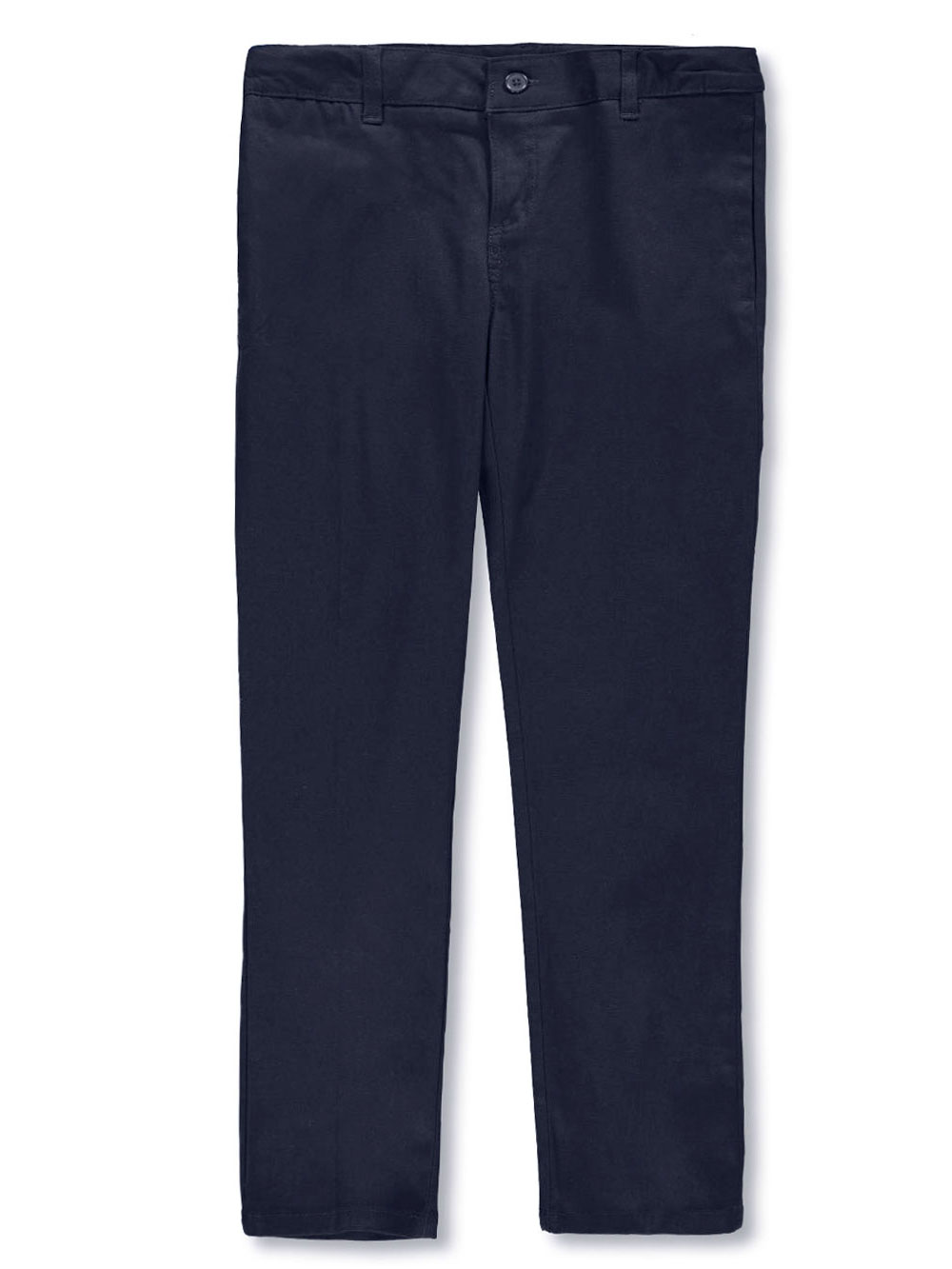 girls navy skinny trousers