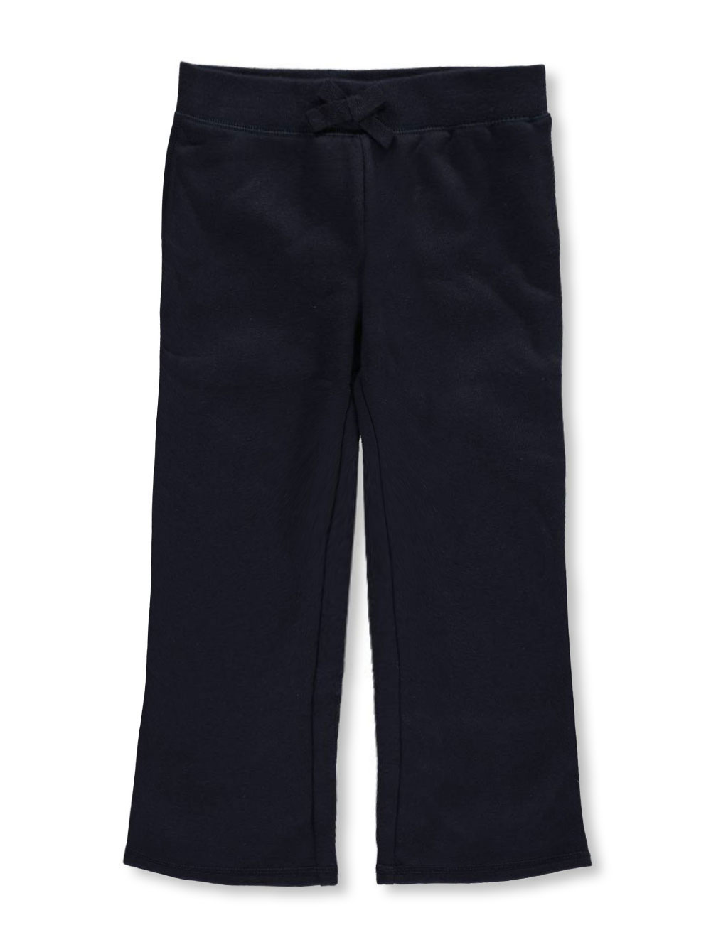 French Toast School Uniform Little Girls' Straight Leg Fleece Sweatpants (Sizes 4 - 6X) - navy, 4