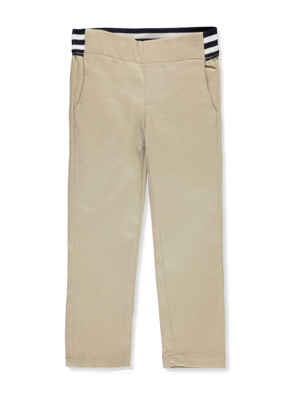 Khaki 12 Plus French Toast Girls Size Stretch Contrast Elastic Waist Pull-on Pant