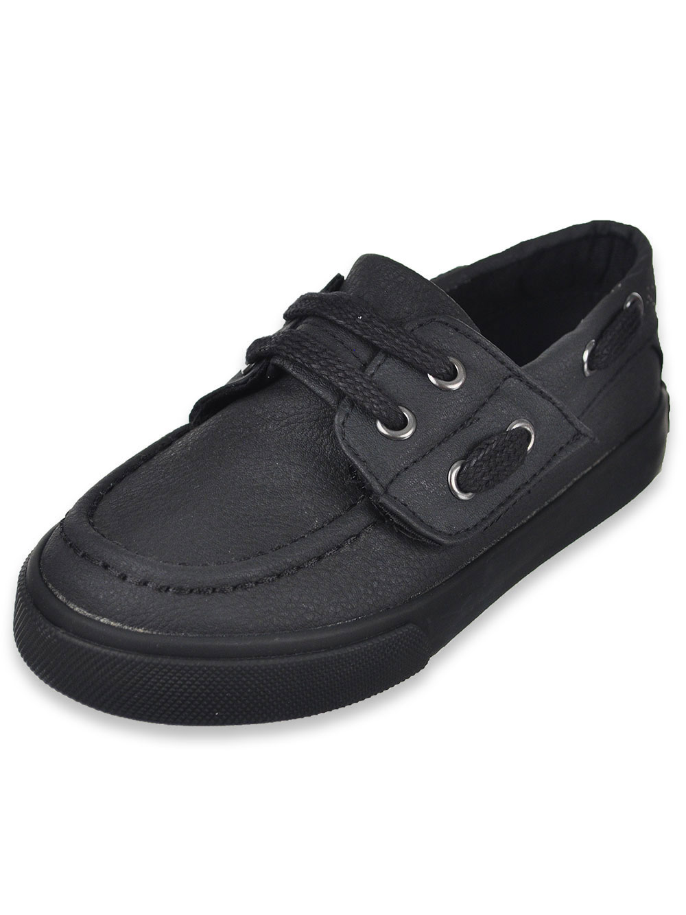 boys black boat shoes