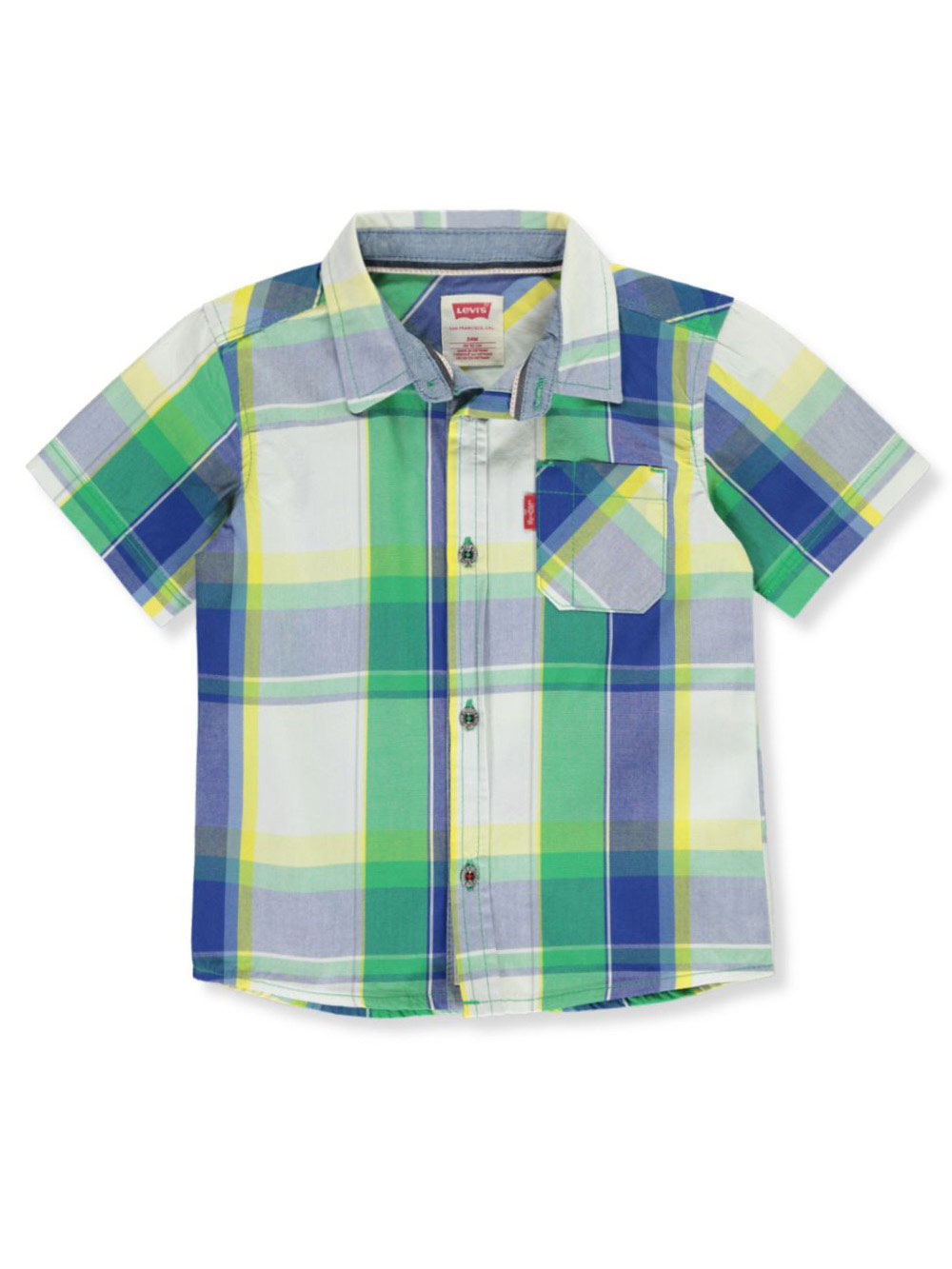 baby boy green button down shirt