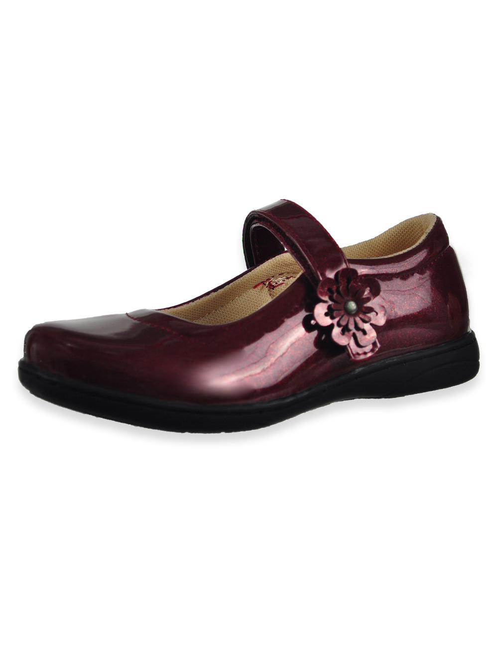 maroon mary jane shoes