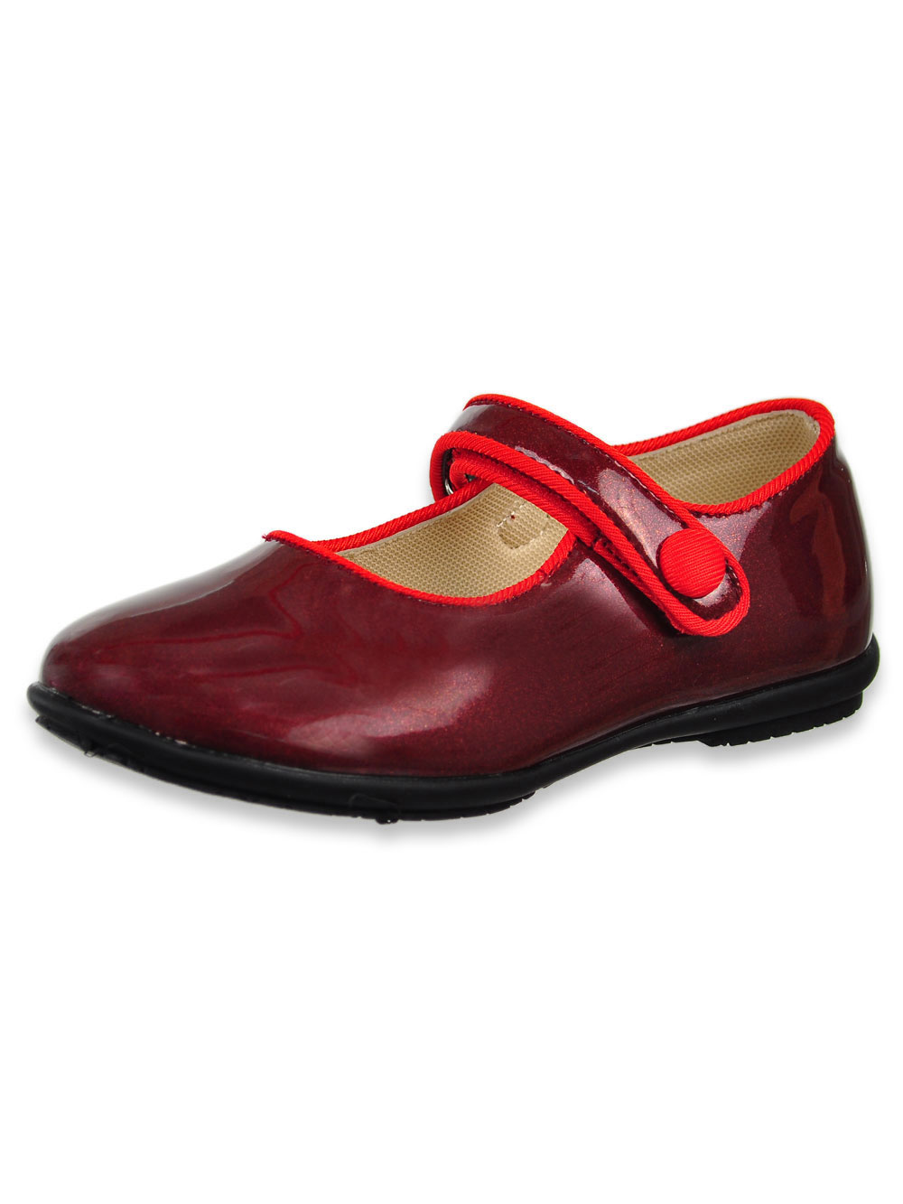 maroon mary jane shoes