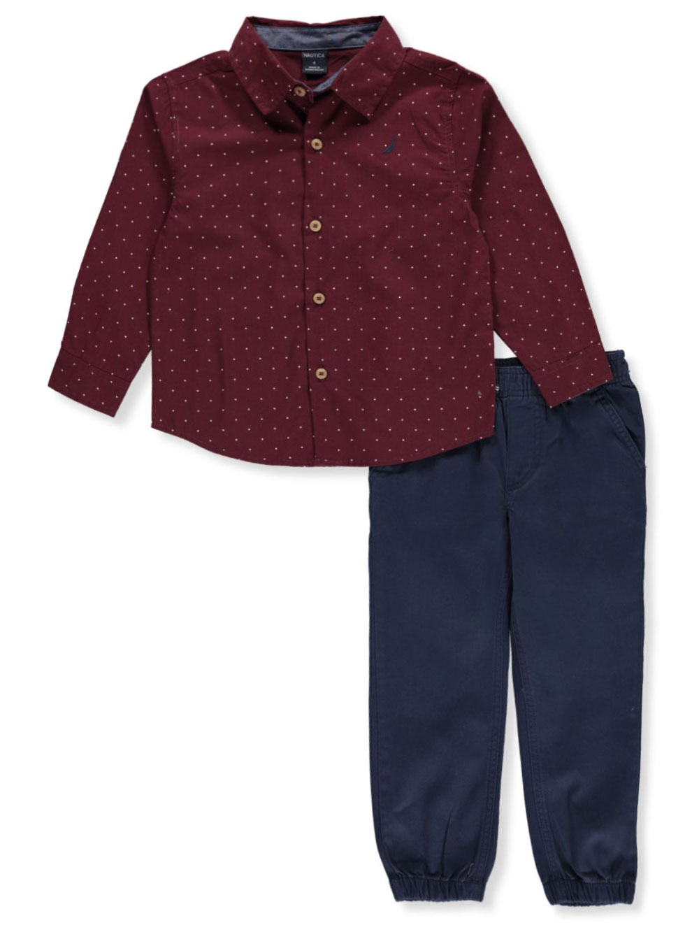 Nautica Boys 2 Pieces Shirt Pants Set