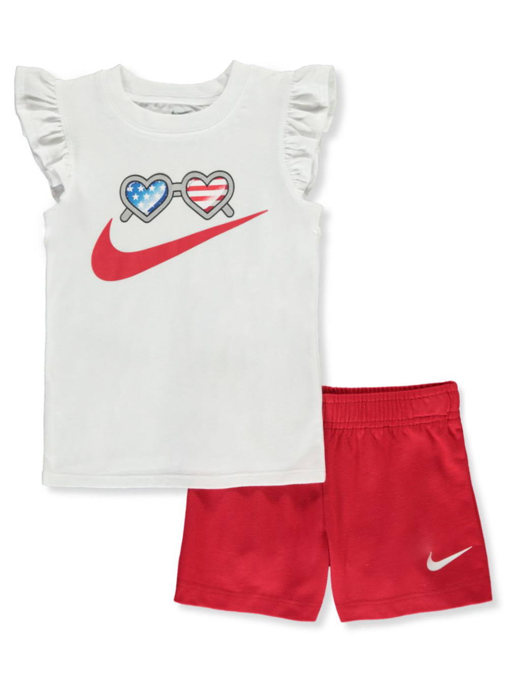 red nike shorts outfit