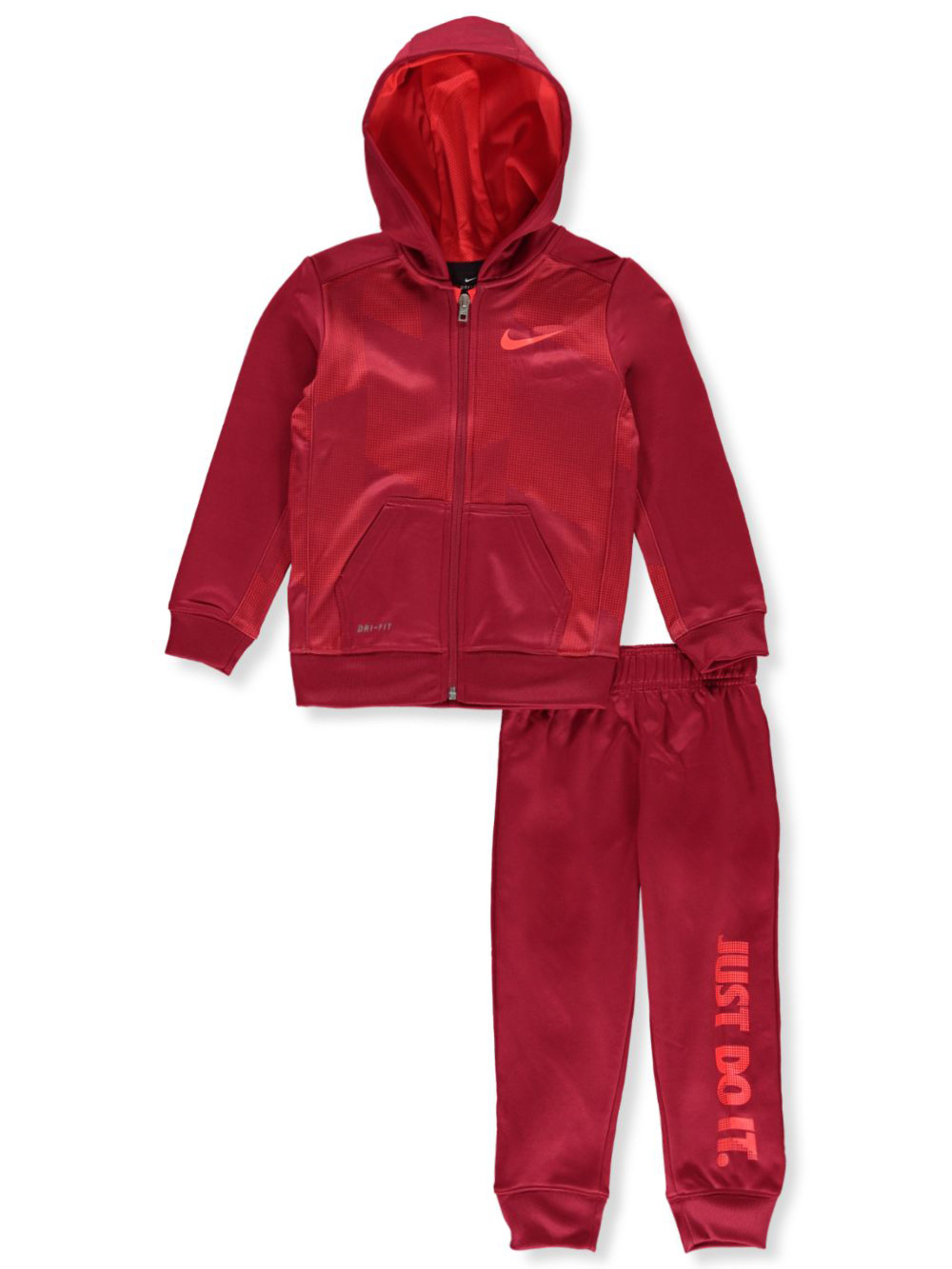 boys red nike tracksuit