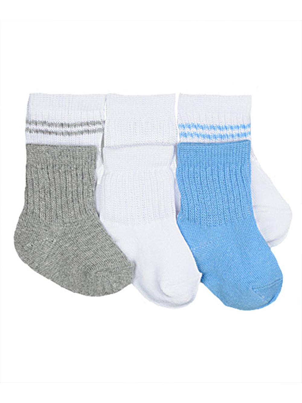Blue White and Gray Socks