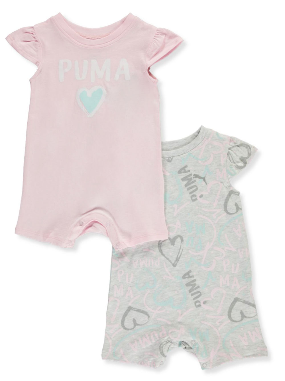 Cherry Blossom Heather Small 4 PUMA Girls Romper