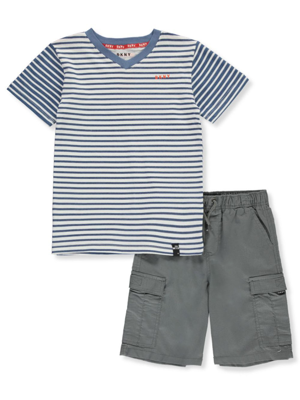 Cargo Stripes 2-Piece Shorts Set Outfit