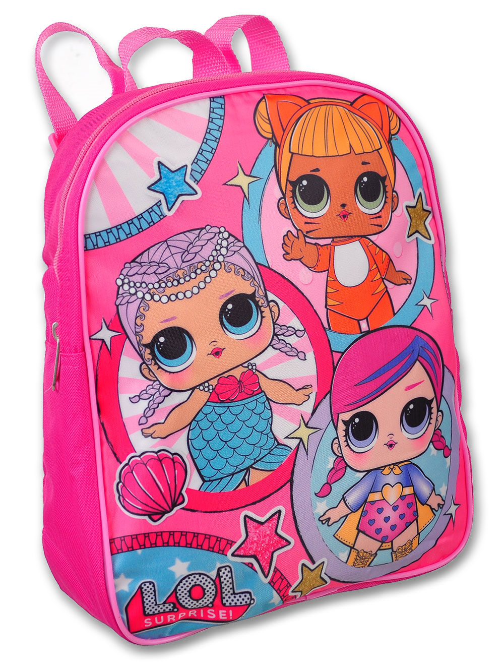 Girls Pink and Multicolor Backpacks