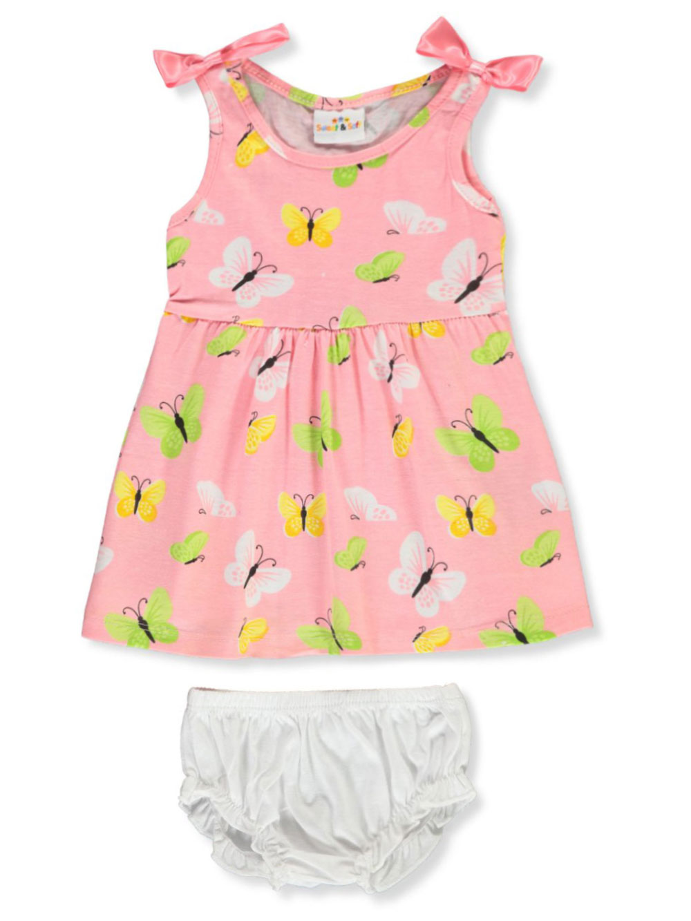 Sweet /& Soft Pink Colorful Butterflies Cotton Pajamas for Infant Toddler Girls