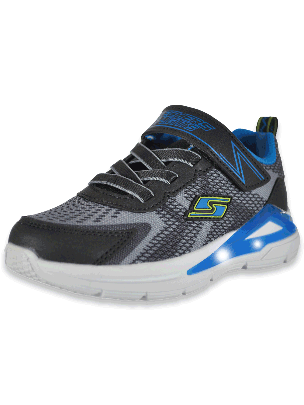 Skechers Kids Lights Velcro Trainer Blue/Turquoise 302754N/BLTQ – SM Shoes