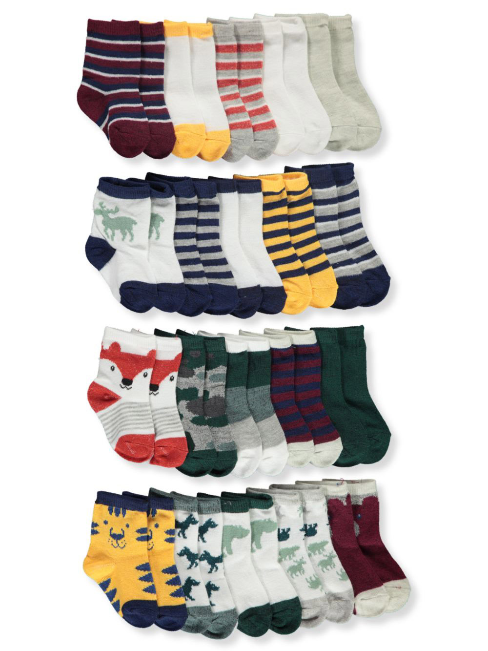 Navy and Multicolor Socks