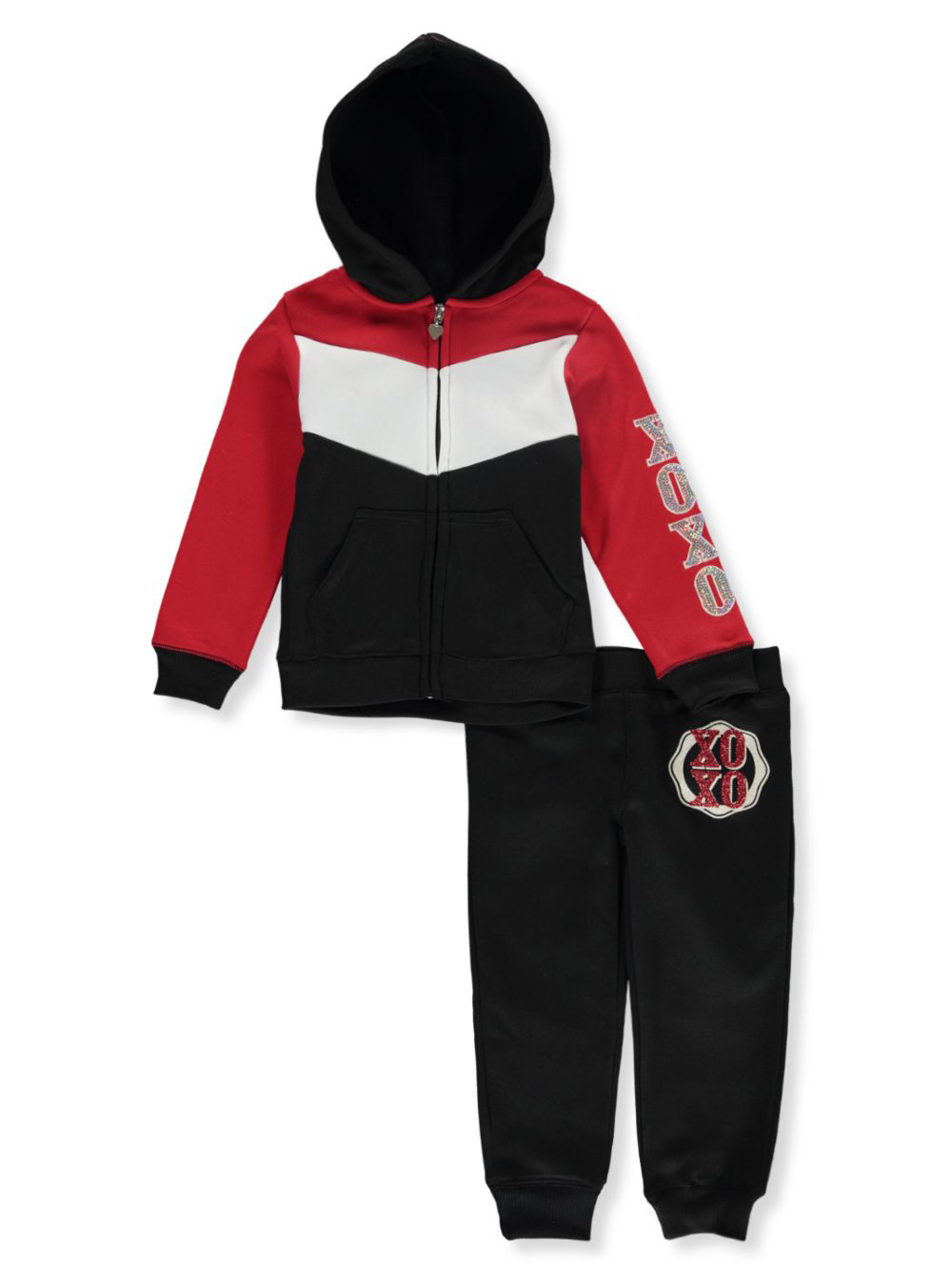 Paneled 2-Piece Sweatsuit Outfit