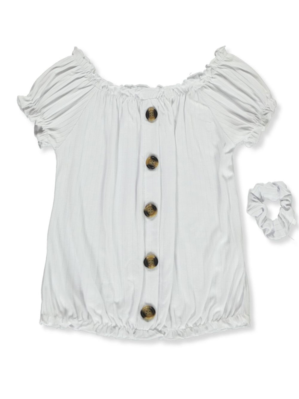 girls white peasant top