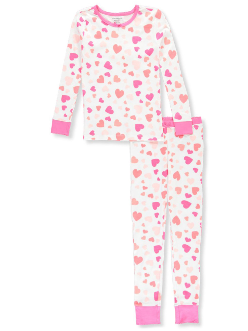 THERMAL KNIT PAJAMA SET features Pink Hearts fits American Girl