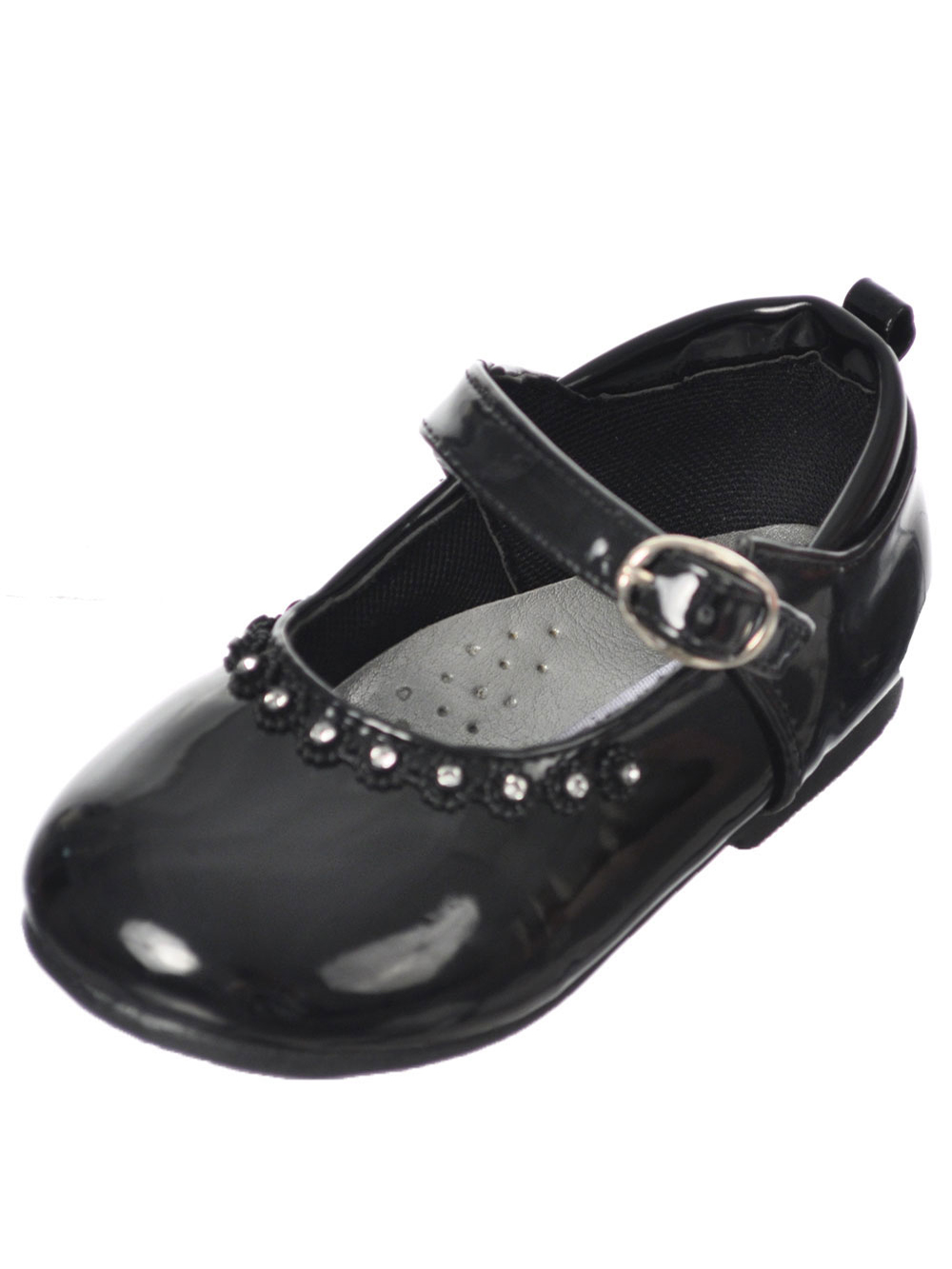 Tendertoes Bejeweled Mary Jane Shoes (Infant Girls Sizes 2 - 6) - black, 5 infant