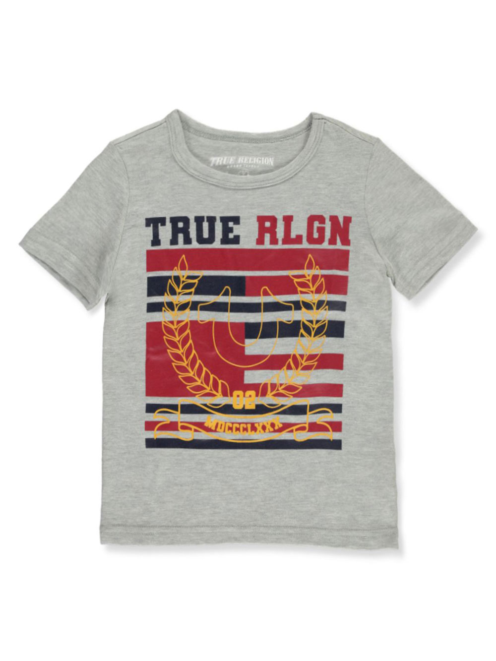 red and white true religion shirt