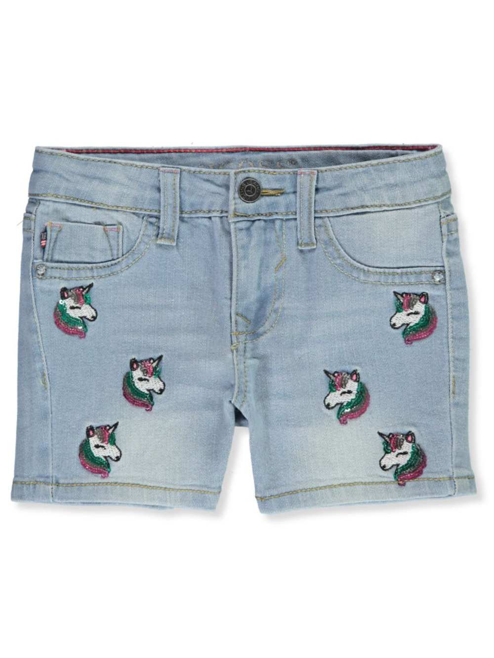 shredded sequin denim shorts