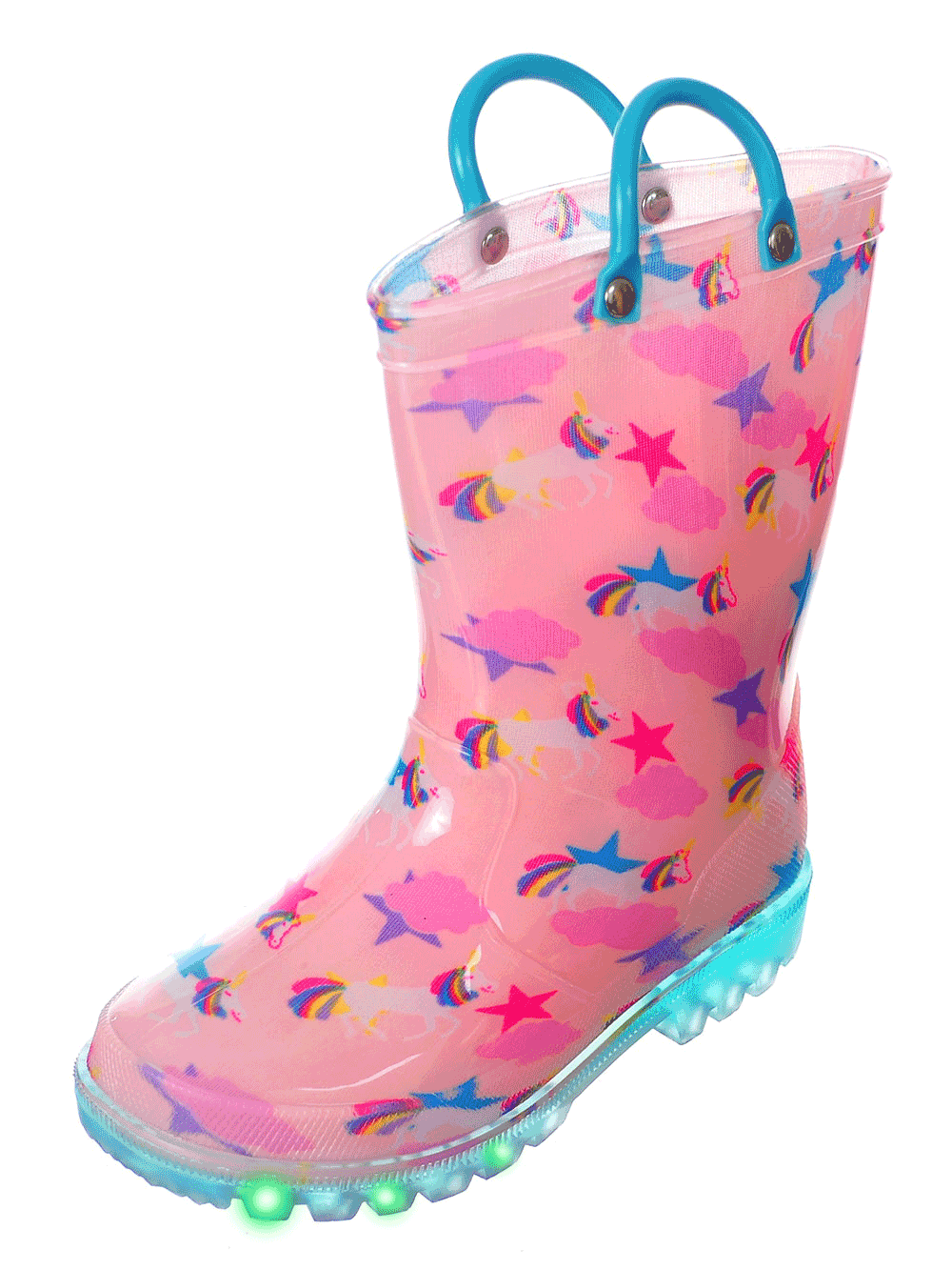 light up rain boots unicorn