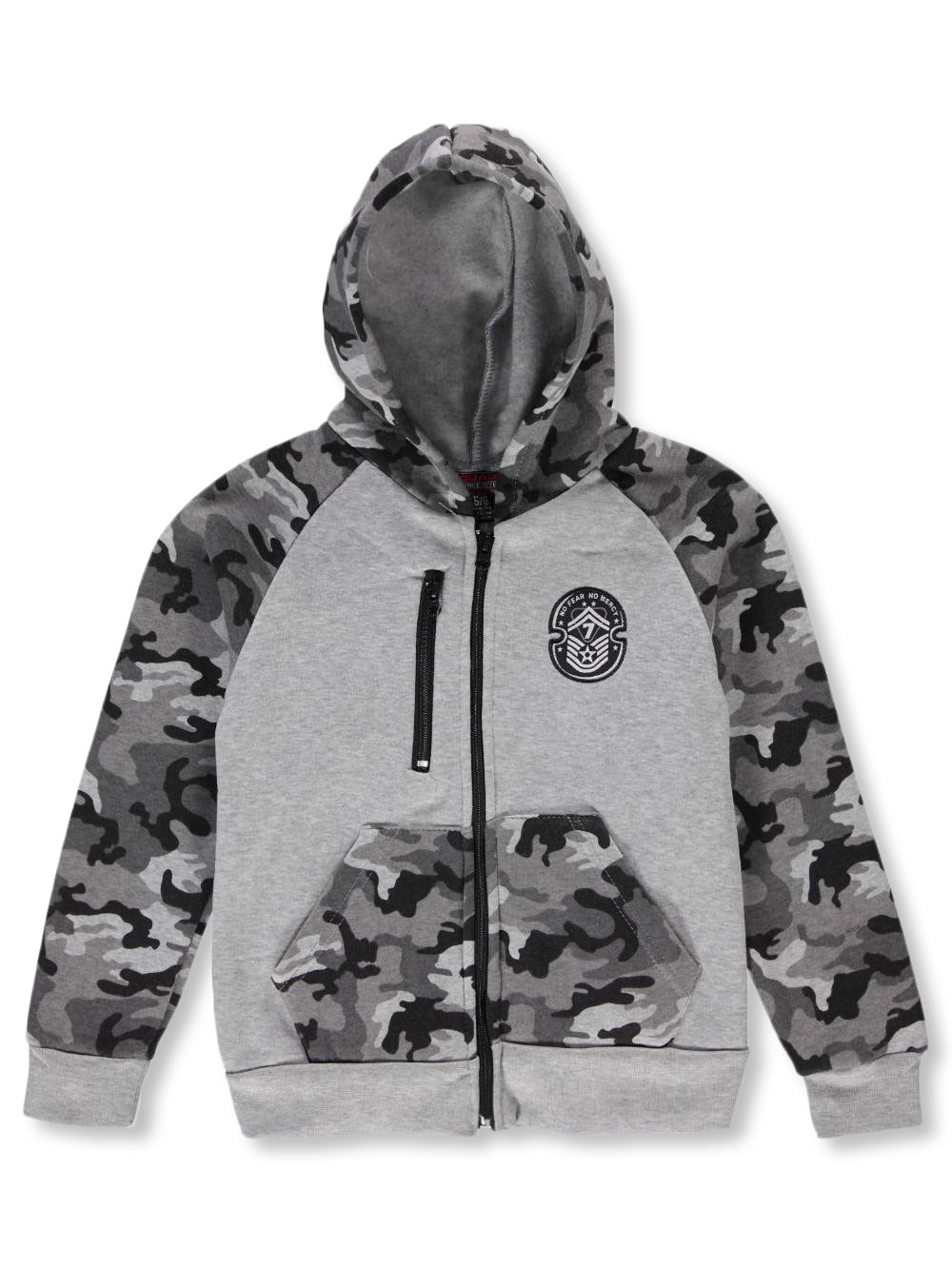Quad Seven Little Boys Hook-and-Loop Kangaroo Hoodie