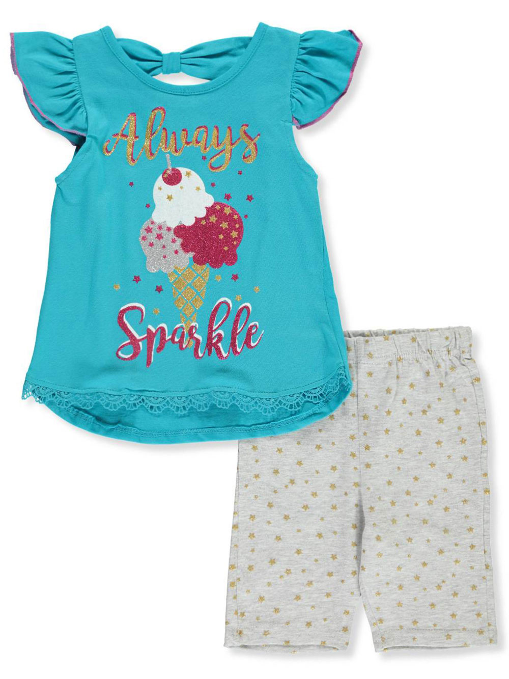 Real Love Girls 2-Piece Bike Shorts Set Outfit