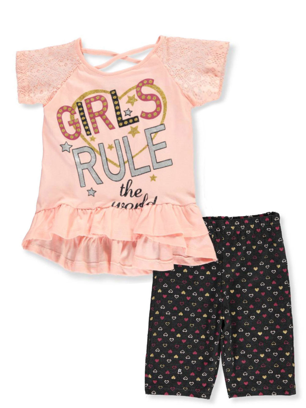 Real Love Girls 2-Piece Bike Shorts Set Outfit