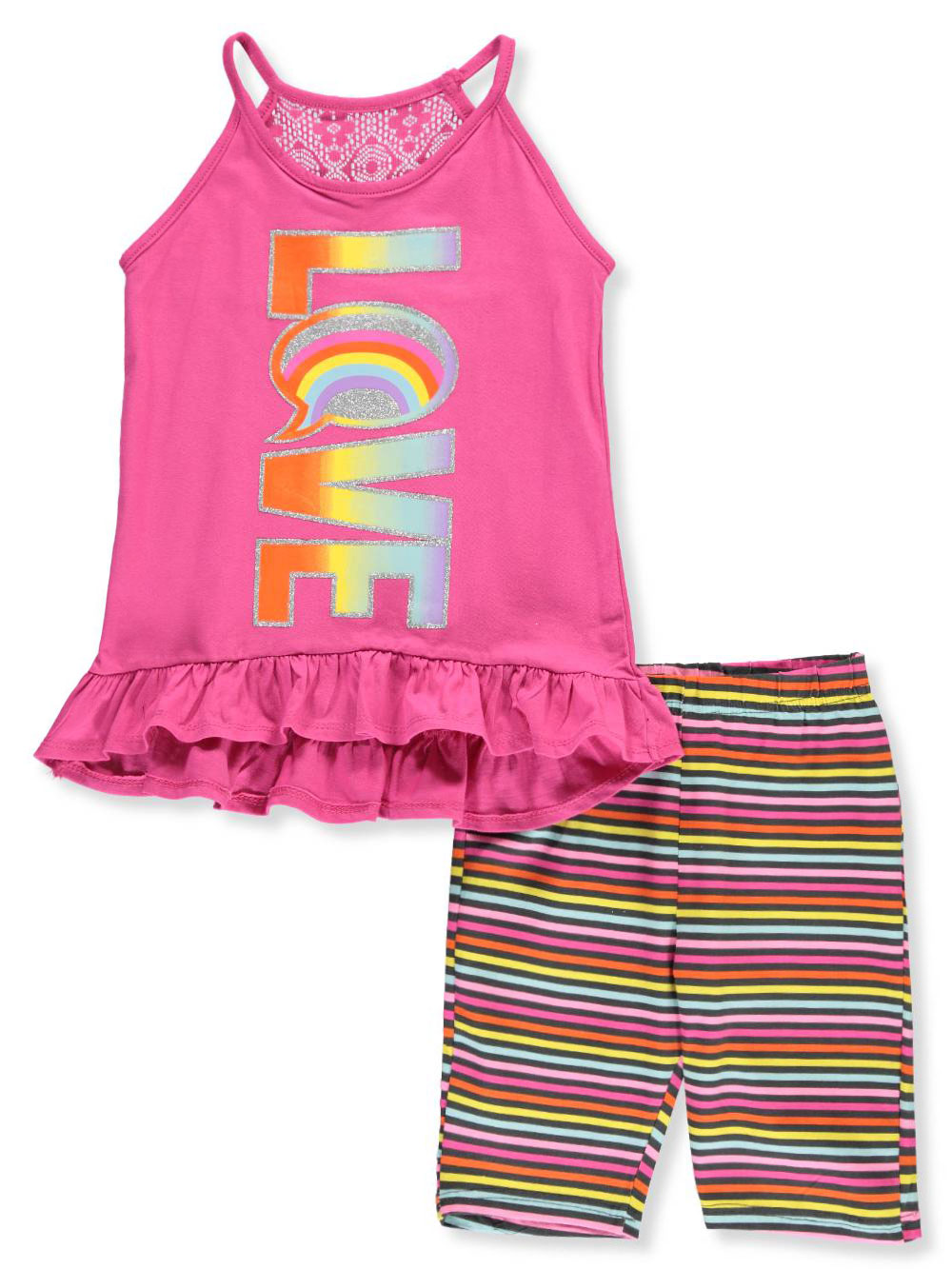 Real Love Girls 2-Piece Bike Shorts Set Outfit