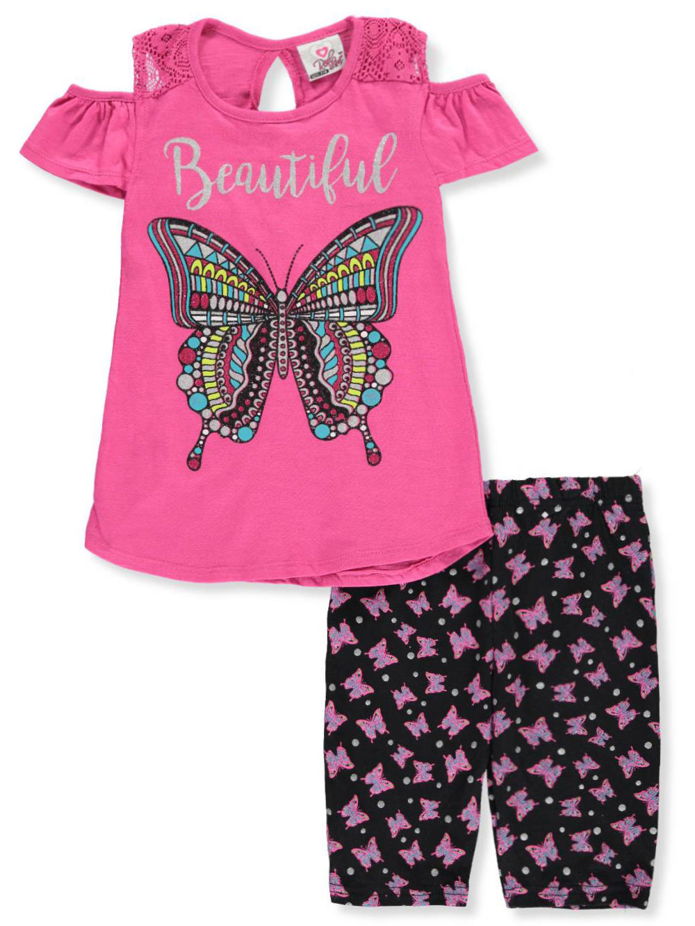 Disney Little Girls Toddler Moana Bike Shorts Set