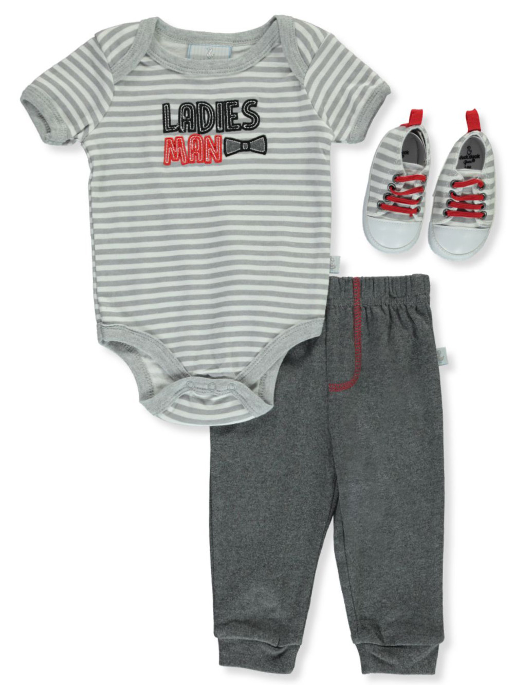 Baby Gear Boy 3 Piece Layette Set Bodysuit Pants Shoes Size 3 6 9 Months Camo