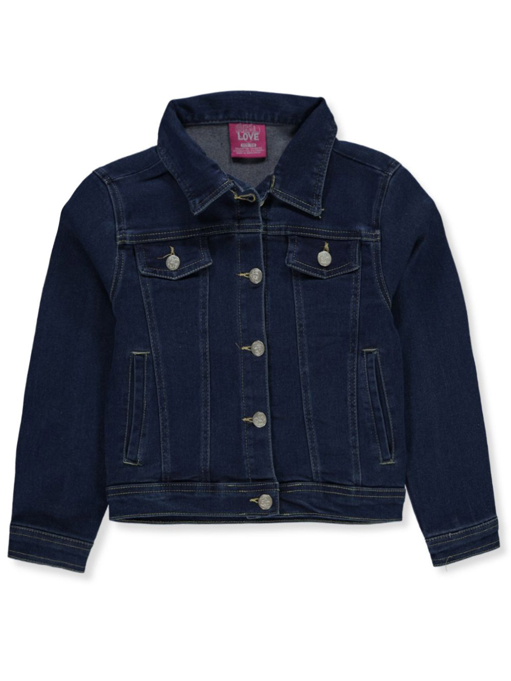Girls' Embroidered Daisies Jean Jacket - Cat & Jack™ Light Wash : Target