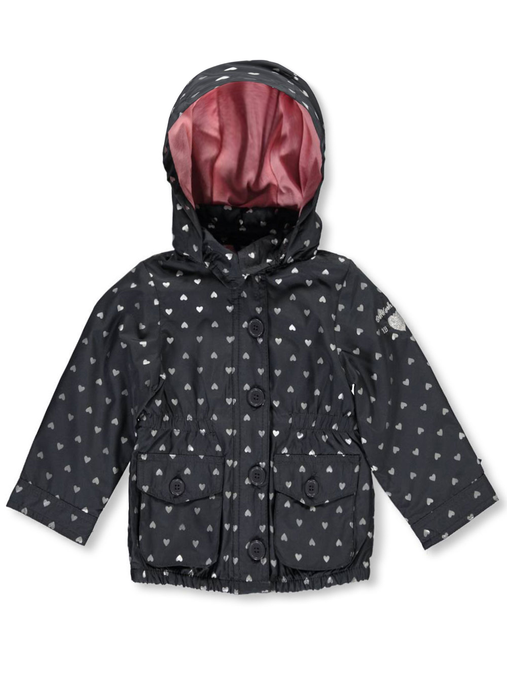Oshkosh Baby Girls Silver Shower Hooded Jacket Oshkosh Baby Girls Silver Shower Hooded Jacket