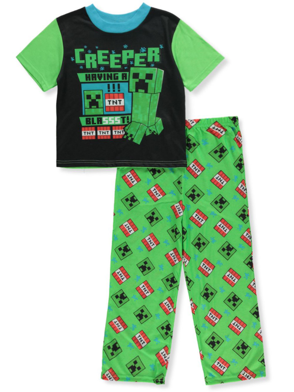 Minecraft Creeper Little Boys Coverall Green 4