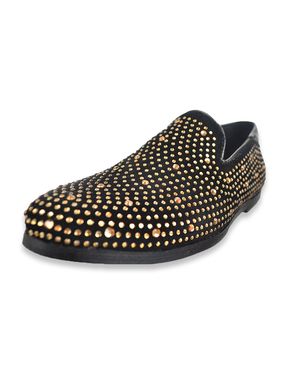 boys black and gold loafers