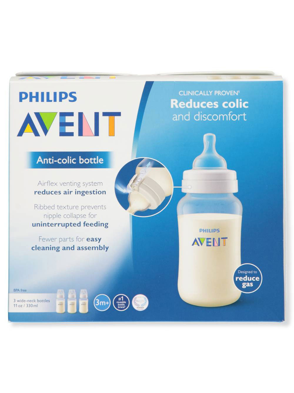 Avent 330ml bottle deals 3 pack