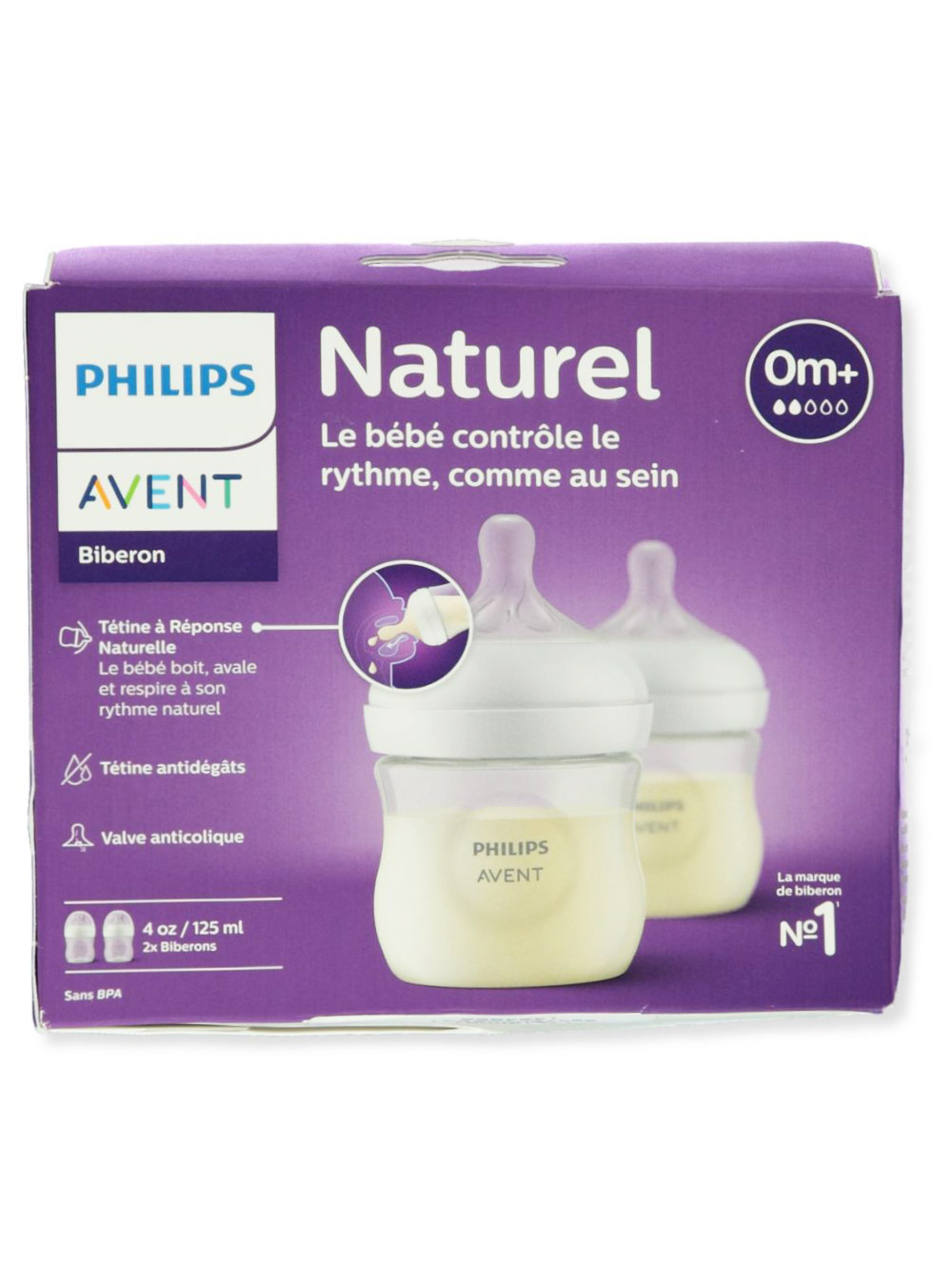 avent natural 125ml feeding bottle 2pk