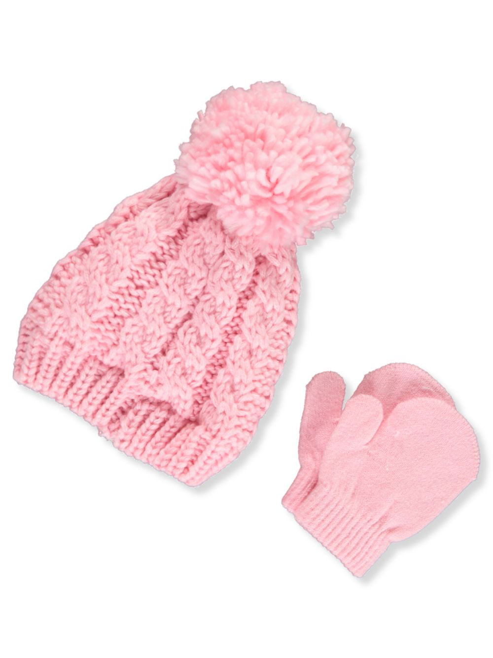 baby girl hat and mittens set