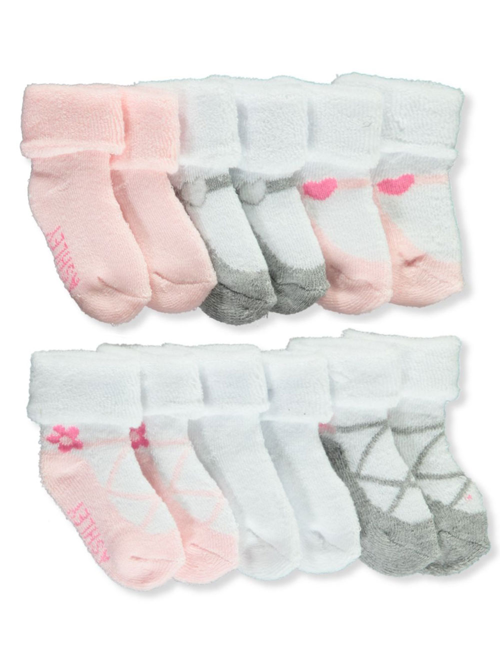 Laura Ashley Baby Girls/' 6-Pack Socks