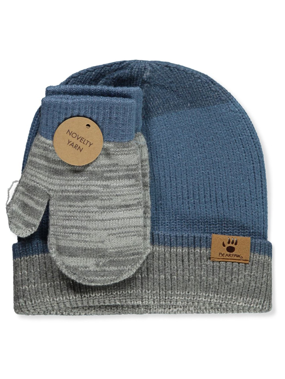 Bearpaw Baby Boys 2 Piece Cap With Mittens Set