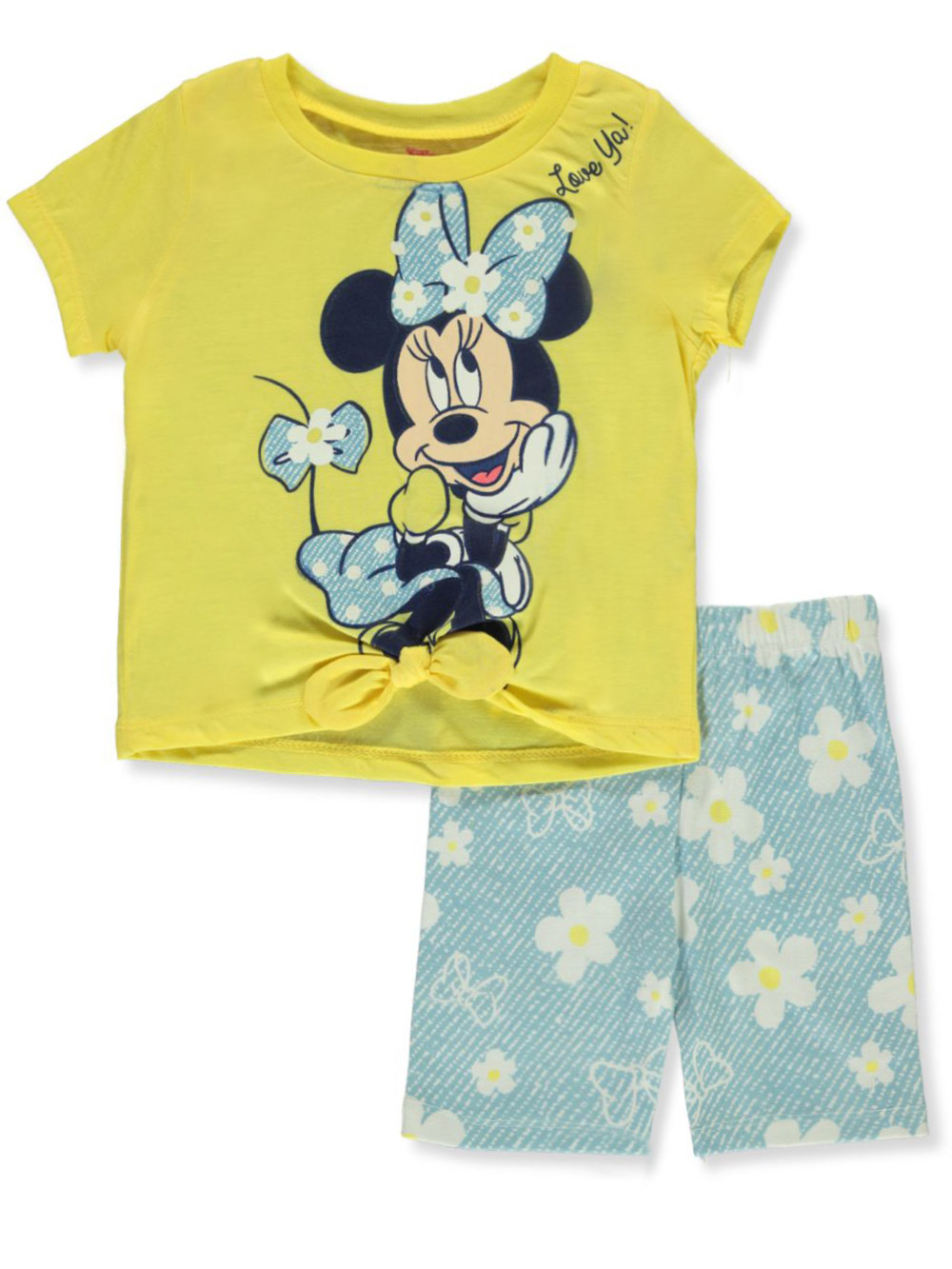 Disney Minnie Mouse Fabulous Girls Two Piece Pajama Set 