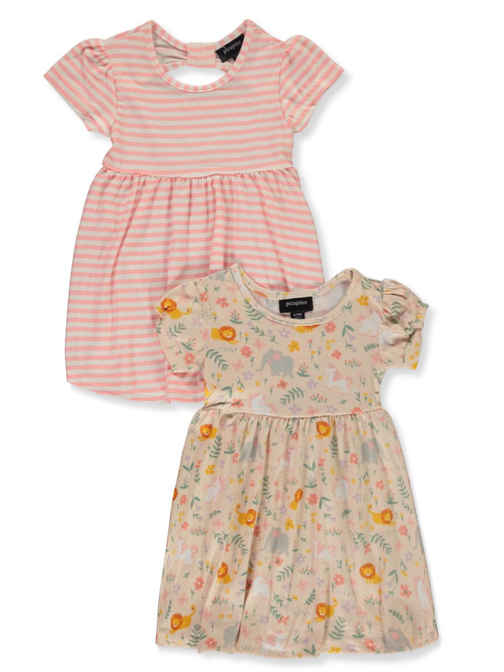 Picapino Baby Girls' 2-Pack Rose Dresses