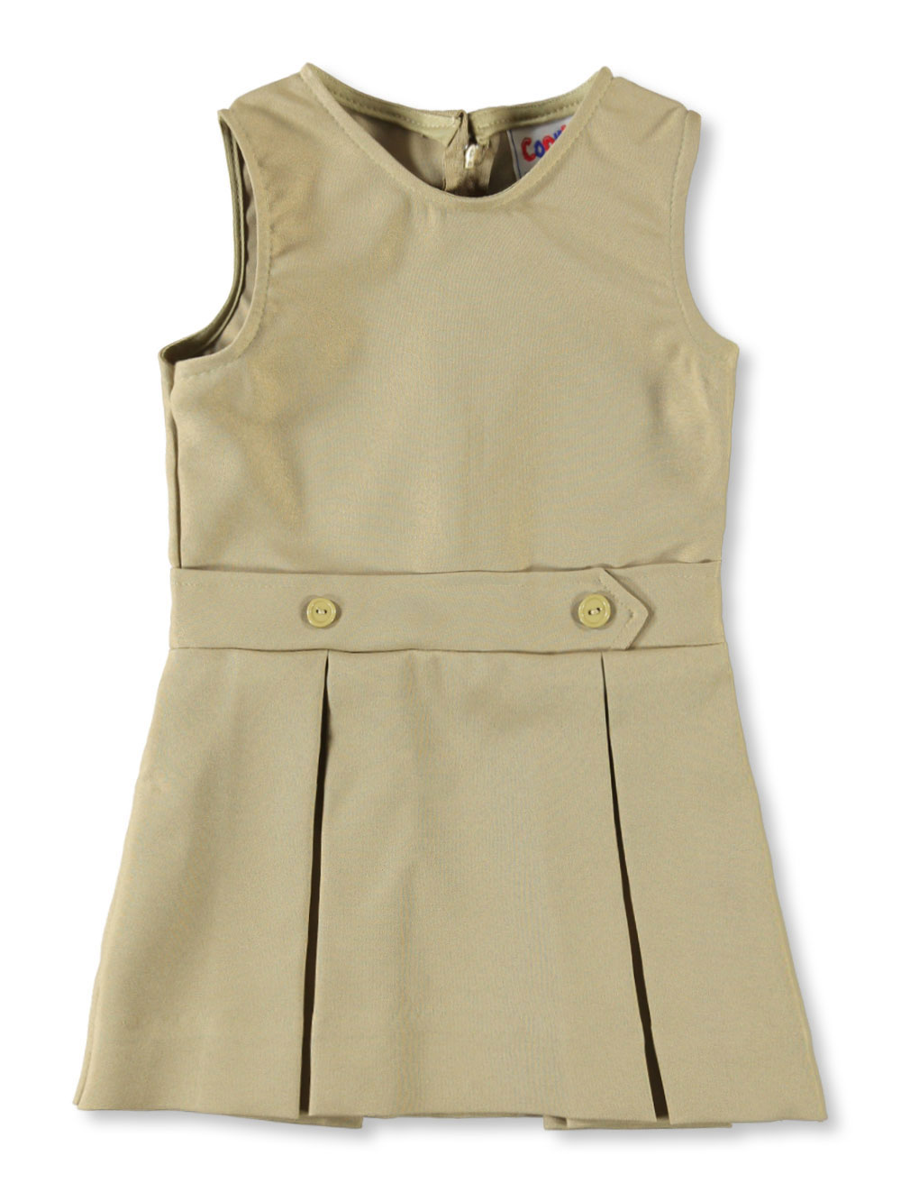 gray//burgundy Cookies Brand Little Girls Bib Front Jumper with Kick Pleats