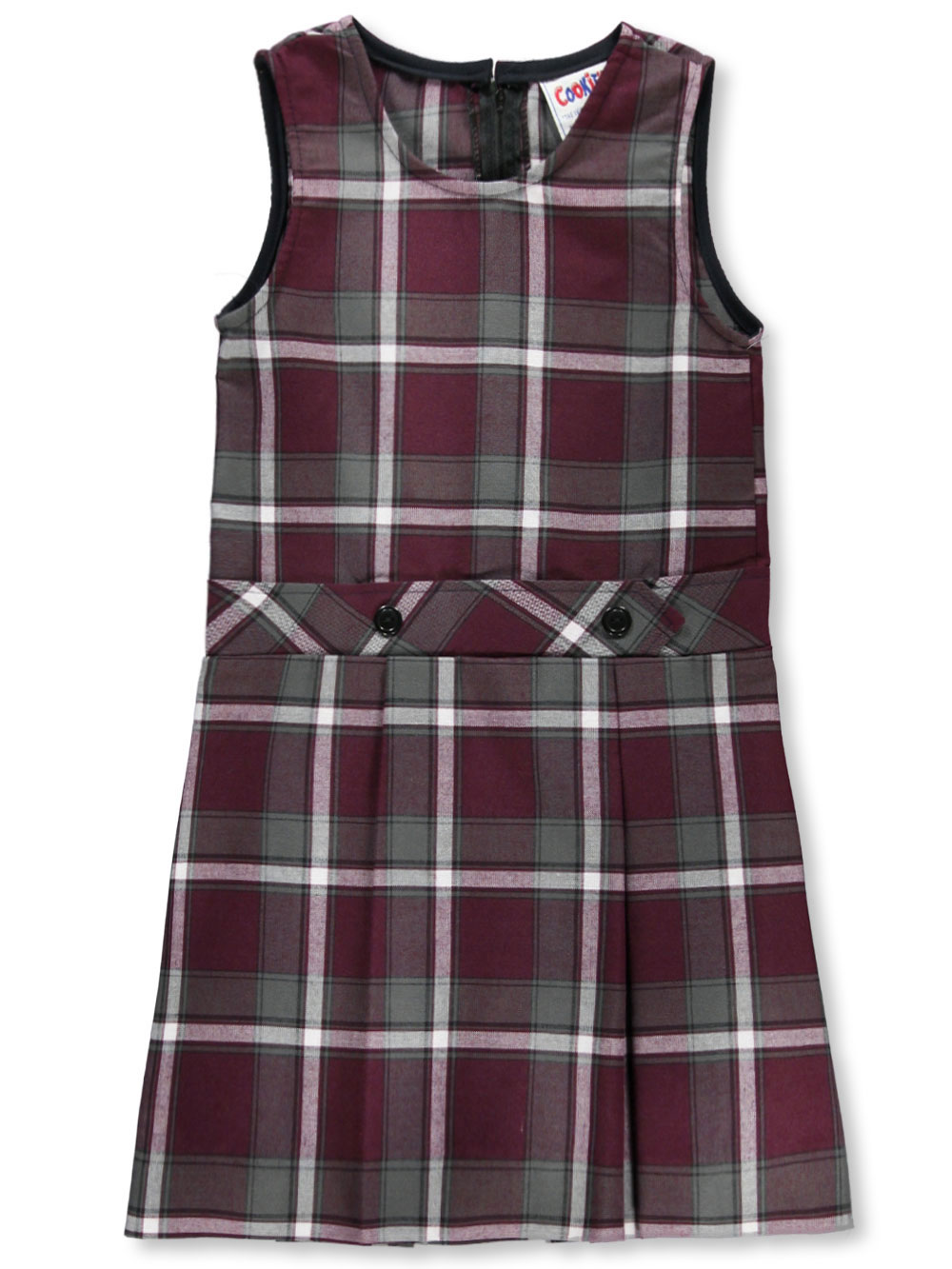 Cookies Brand Little Girls Slit Neck Jumper with Kick Pleats Navy//red